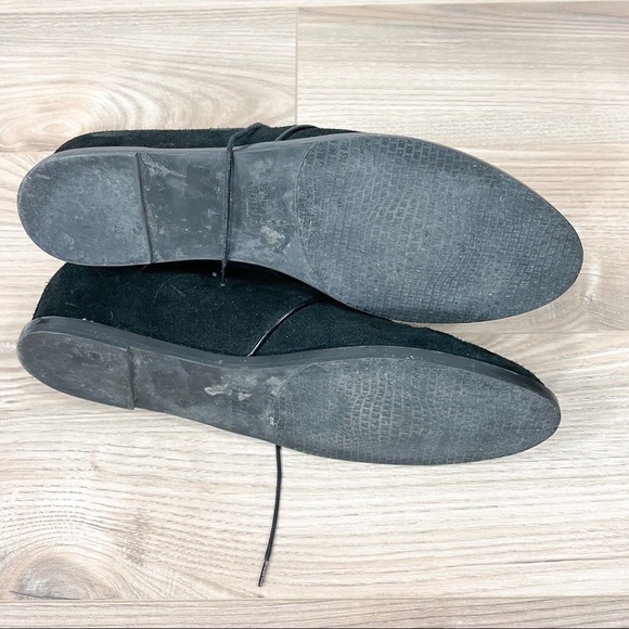 Stuart Weitzman Suede Wedge Lace Up Ankle Boots - Picture 6 of 9